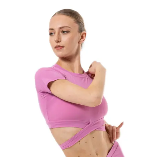 Benita, dámský top s krátkým rukávem a s vázáním