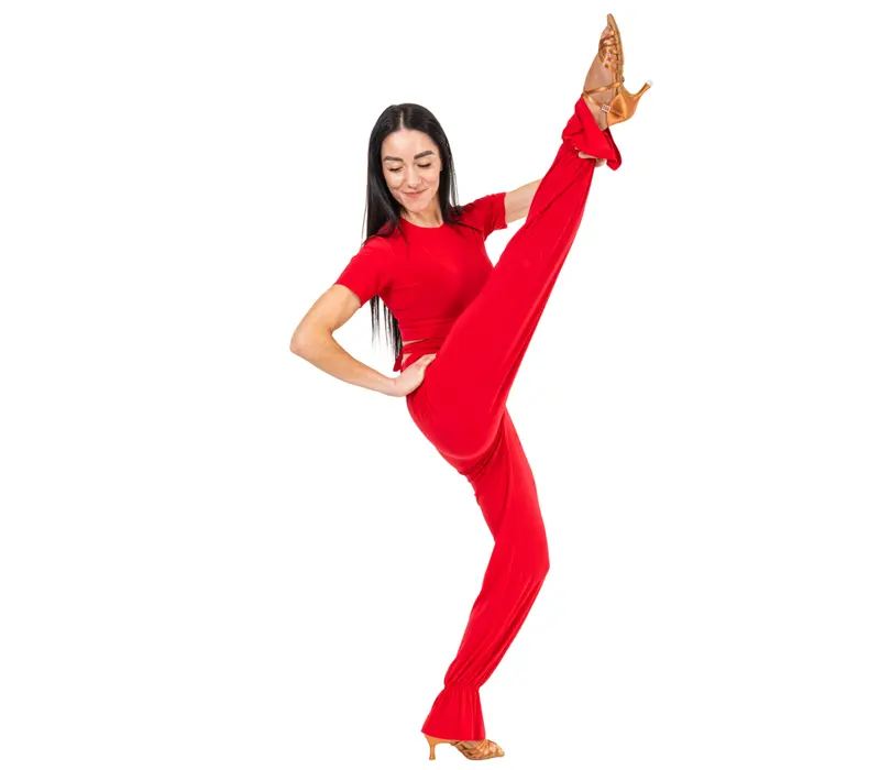 FSD Dana dámské tréninkové taneční kalhoty - Červená - red