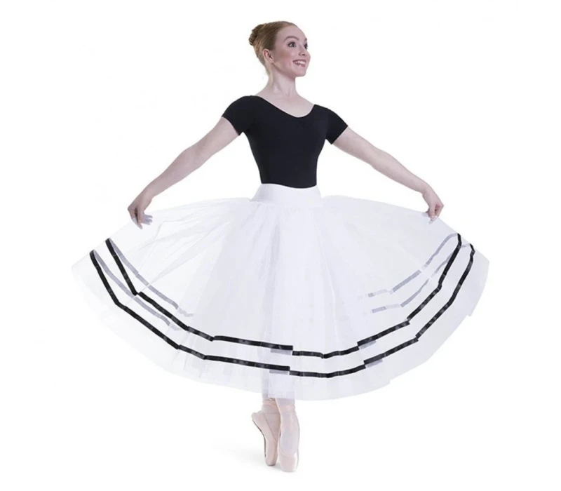 Freed of London Romantic, padající tutu sukýnka - Bílá/černá Freed of London Romantic, padající tutu sukýnka - Bílá/černá