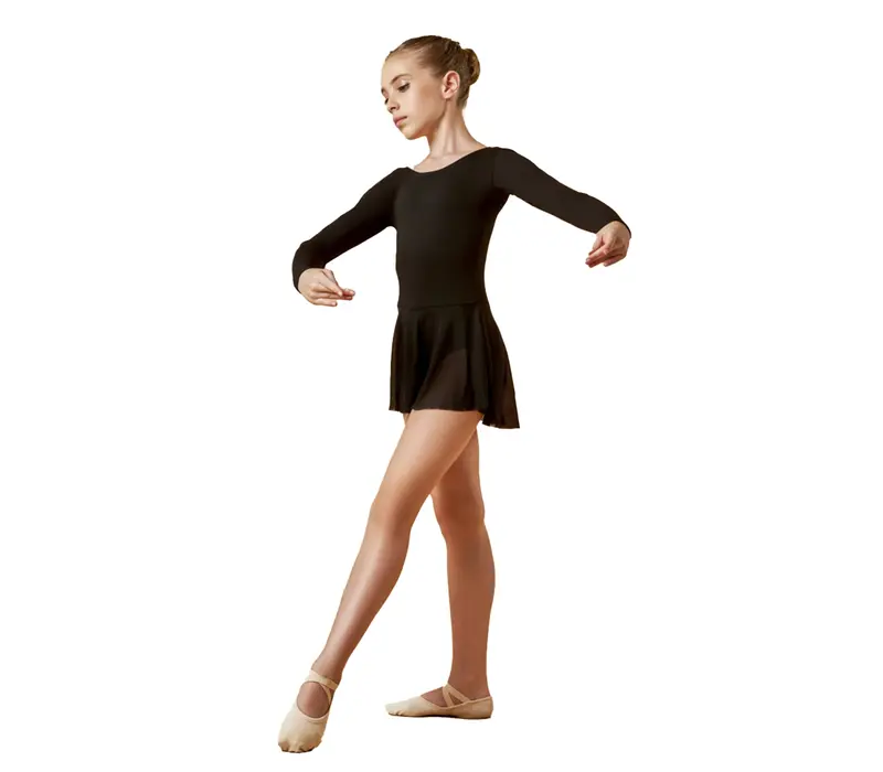 Grand Prix Domenica, dívčí dres s dlouhým rukávem a se sukýnkou - Černá Grand Prix Domenica, dívčí dres s dlouhým rukávem a se sukýnkou - Černá