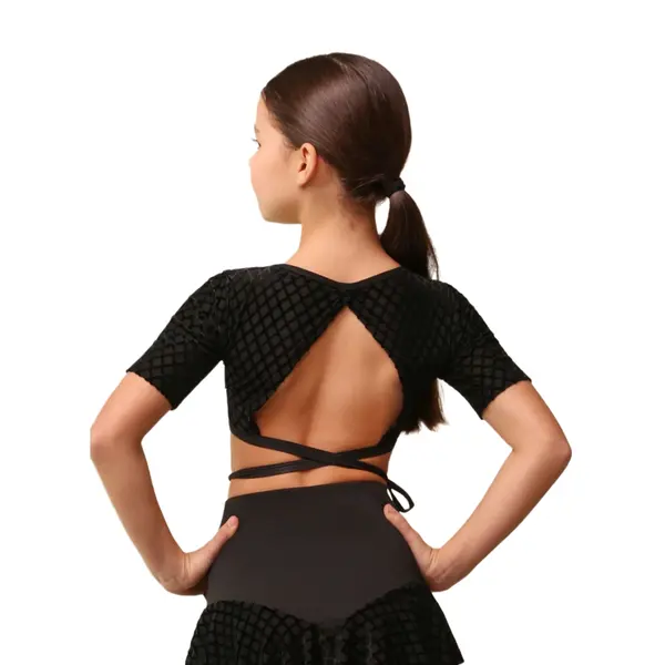 Grand Prix Iona Mini Noir, dívčí zavinovací top