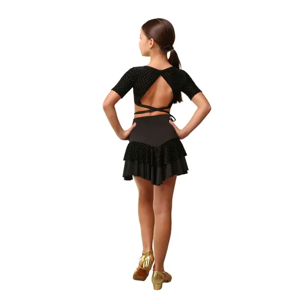 Grand Prix Iona Mini Noir, dívčí zavinovací top