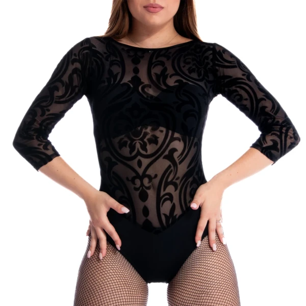 Grand Prix Karla, body na latinu pro ženy s dlouhým rukávem