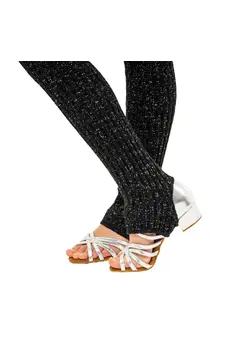 Intermezzo Prelux, třmenové pletené stulpny se stříbrnou nitkou na latinu