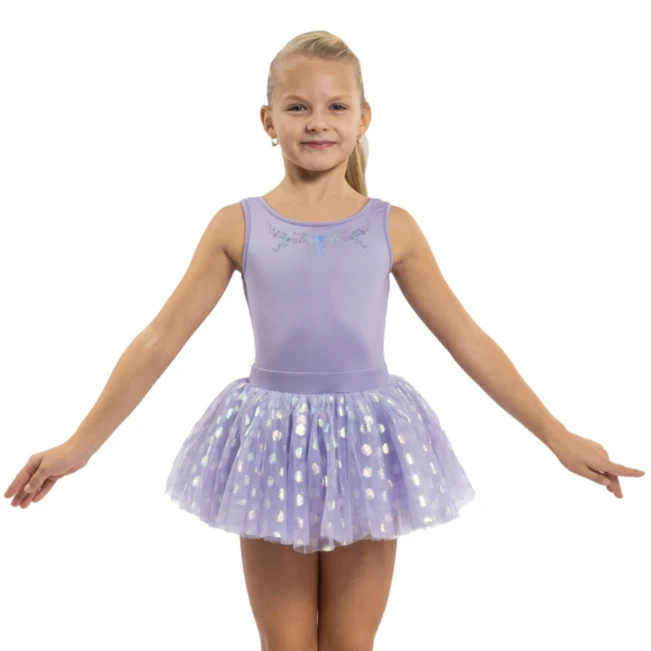 Mirella Glow tank, dětský dres na široká ramínka s tutu sukýnkou Mirella Glow tank, dětský dres na široká ramínka s tutu sukýnkou