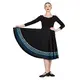 Sansha Constanza L0804P, charakterová sukně - Černo/světle modrá Sansha
