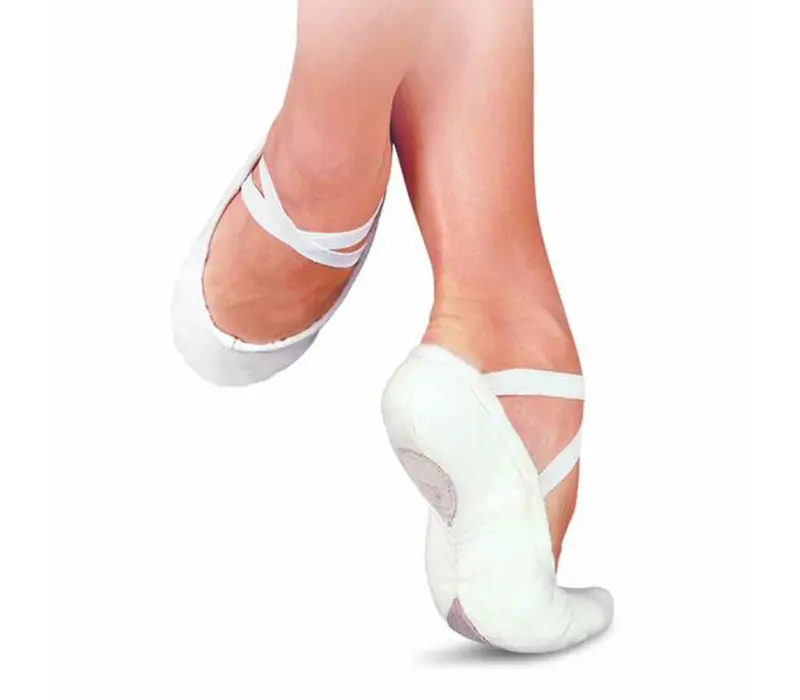 Sansha Silhouette 3C, baletní cvičky - Bílá