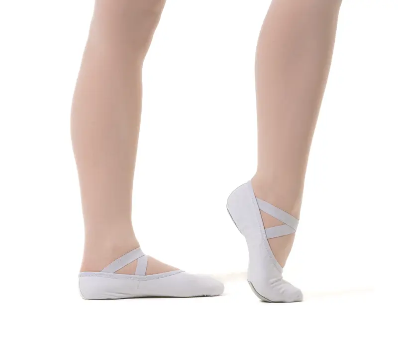 So Danca SD16, dámské elastické baletní cvičky - Bílá