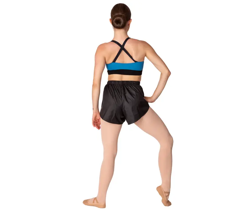 Bloch Leos velvet crop top, top pro dámy - Černo/modrá peacock GP 
