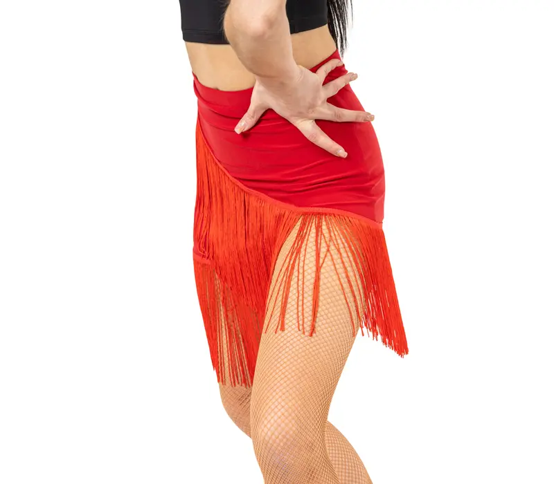 FSD basic, dámská třásňová sukně na latino - Leopard