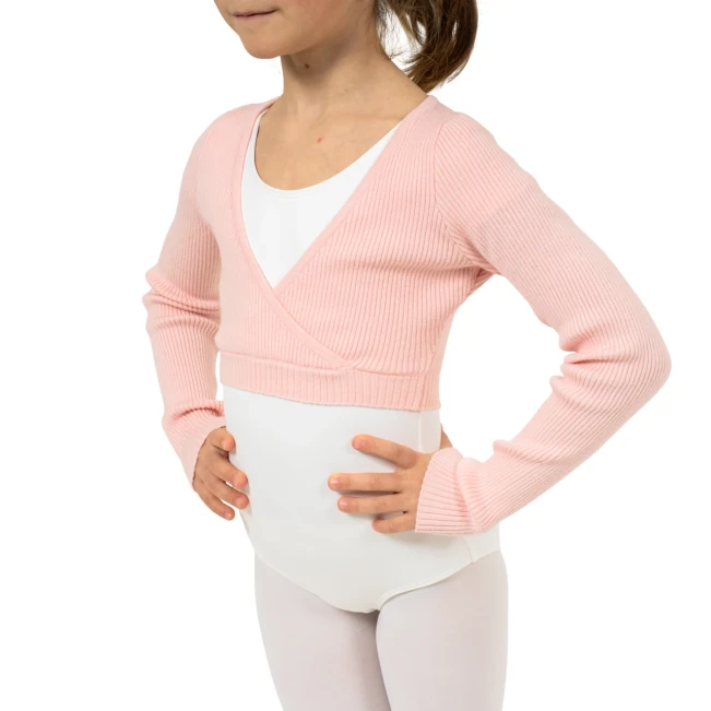 Bloch Fix Wrap Sweater, dívčí baletní top na zahřátí Bloch Fix Wrap Sweater, dívčí baletní top na zahřátí