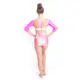 Capezio Gymnastics Arch Back, gymnastický dres pro ženy - Capezio Laser světle růžová