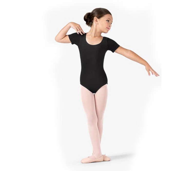 Bloch Ballet, bavlněný dres s krátkým rukávem - Černá