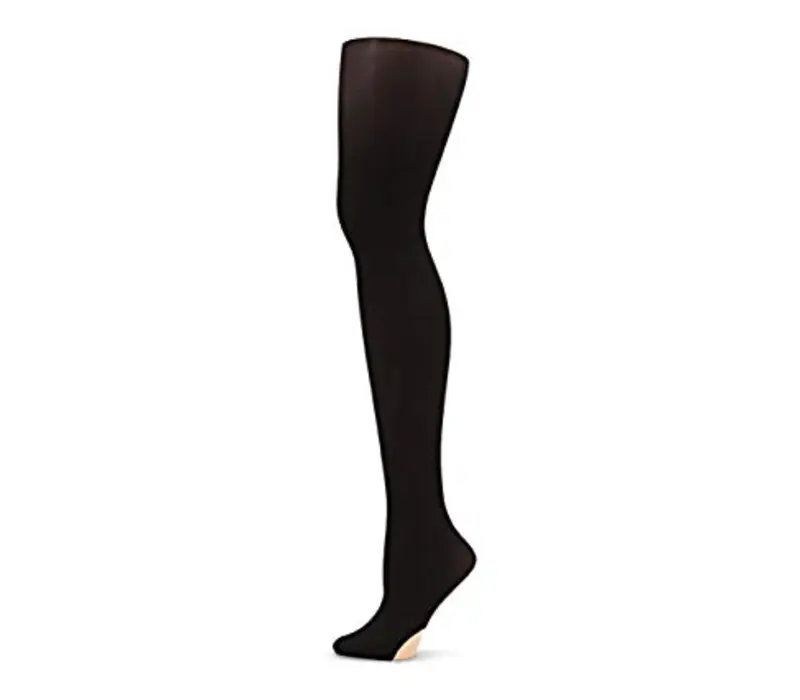 Capezio ultra soft transition tights 1816C, konvertibilní punčocháče pro děti - Černá