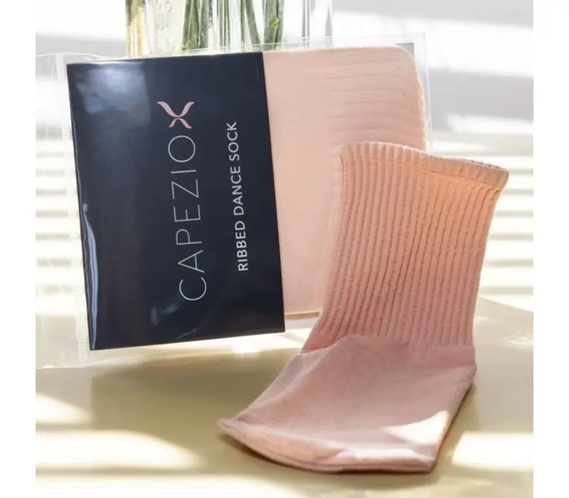 Capezio Ribbed sock, ponožky - Růžová balet Capezio