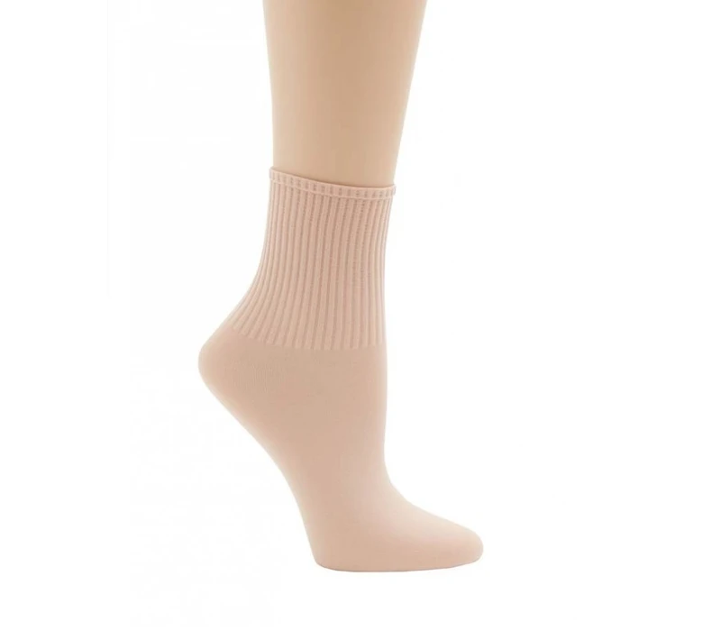 Capezio Ribbed sock, dětské ponožky - Růžová balet Capezio