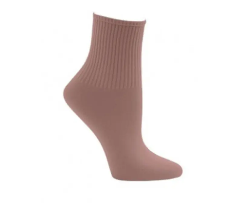 Capezio Ribbed sock, dětské ponožky - Hnědá suntan Capezio