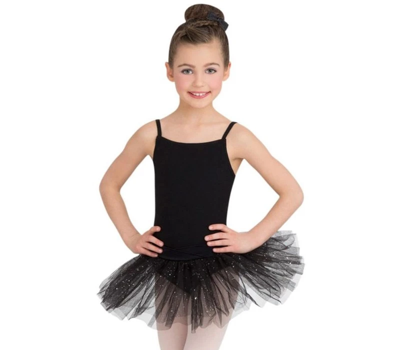 Capezio Tutu Dress, dětský dres s tutu sukénkou - Černá