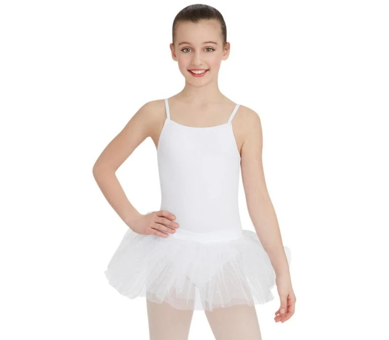 Capezio Tutu Dress, dětský dres s tutu sukénkou - Bílá