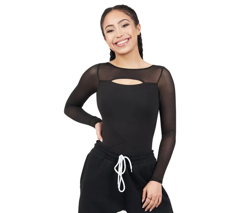 Capezio Activ, dres s dlouhým rukávem - Černá