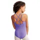 Capezio Double strep Camisole Leotard, dětský baletní dres - Fialová amethyst 