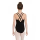 Capezio Double strep Camisole Leotard, dětský baletní dres - Černá