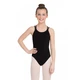 Capezio Double strep Camisole Leotard, dětský baletní dres - Černá