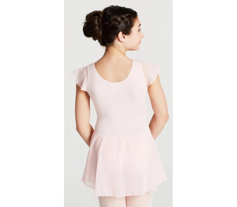 Capezio flutter sleeve dress, dres se sukní - Růžová Capezio