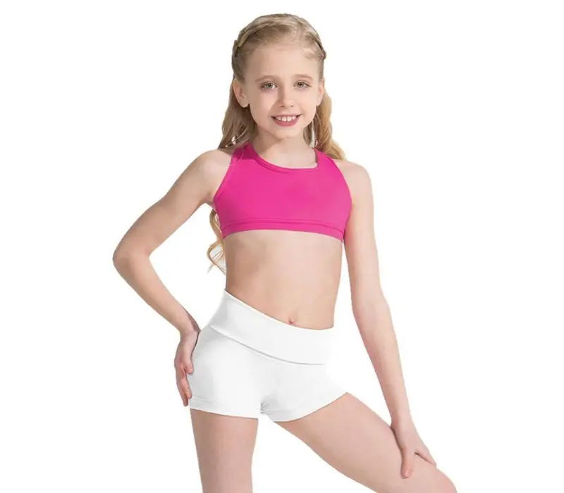 Capezio Foldover Boyshort, dětské krátké kalhoty - Černá