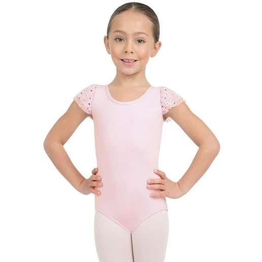 Capezio Glitter Rose Flutter, dres s krátkým rukávem