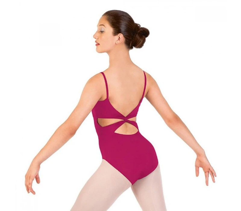 Capezio Camisole Leotard with twist back, baletní dres - Fialová morušová Capezio