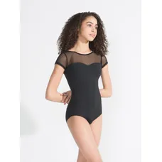 Capezio Meryl Mesh Yoke Short Sleeve, baletní dres
