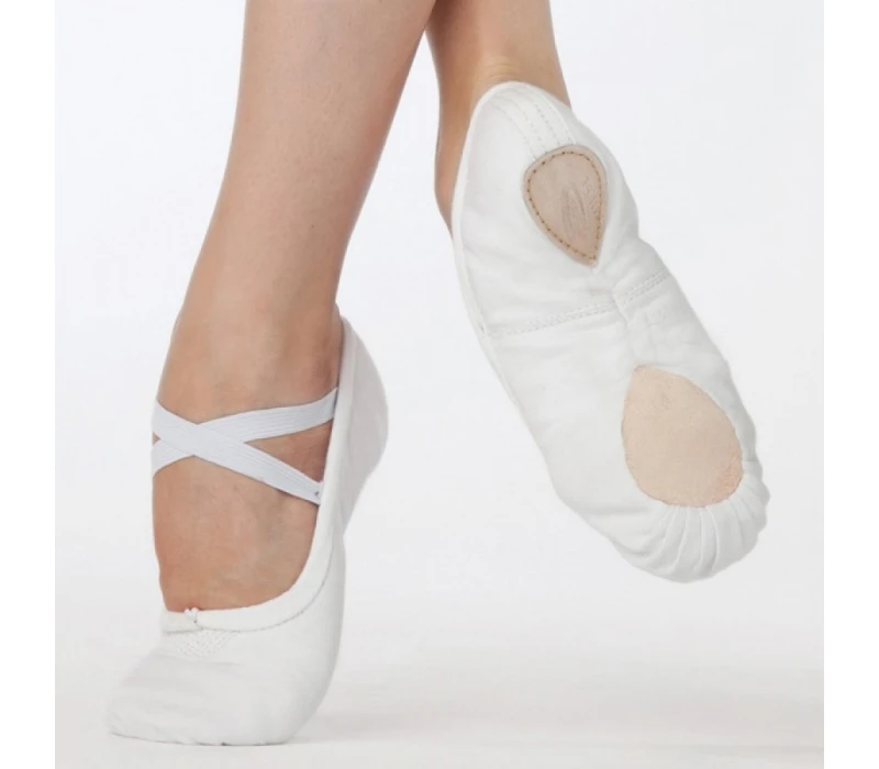 Capezio Pro Canvas Ballet, baletní cvičky - Bílá