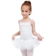 Capezio Ruffle Yoke, dětský dres s tutu sukýnkou - Bílá