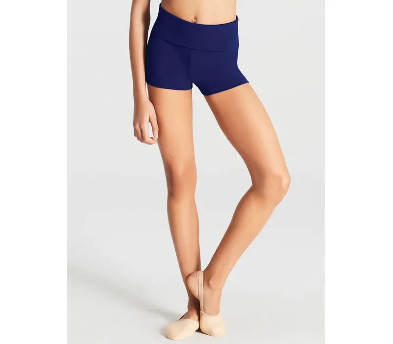 Capezio Foldover Boyshort, dětské krátké kalhoty - Modrá navy