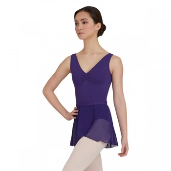 Capezio Tactel V Neck Leotard, dres na hrubá ramínka