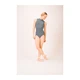 Capezio Polo neck leotard, baletní dres - Šedá sušená šalvěj Capezio
