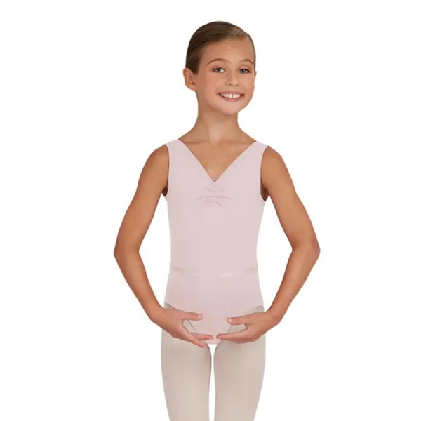 Capezio Tactel V Neck Leotard, dětský dres na hrubá ramínka