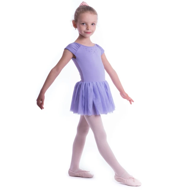 Mirella M1538C Flower Burst, dětský trikot s tutu sukýnkou