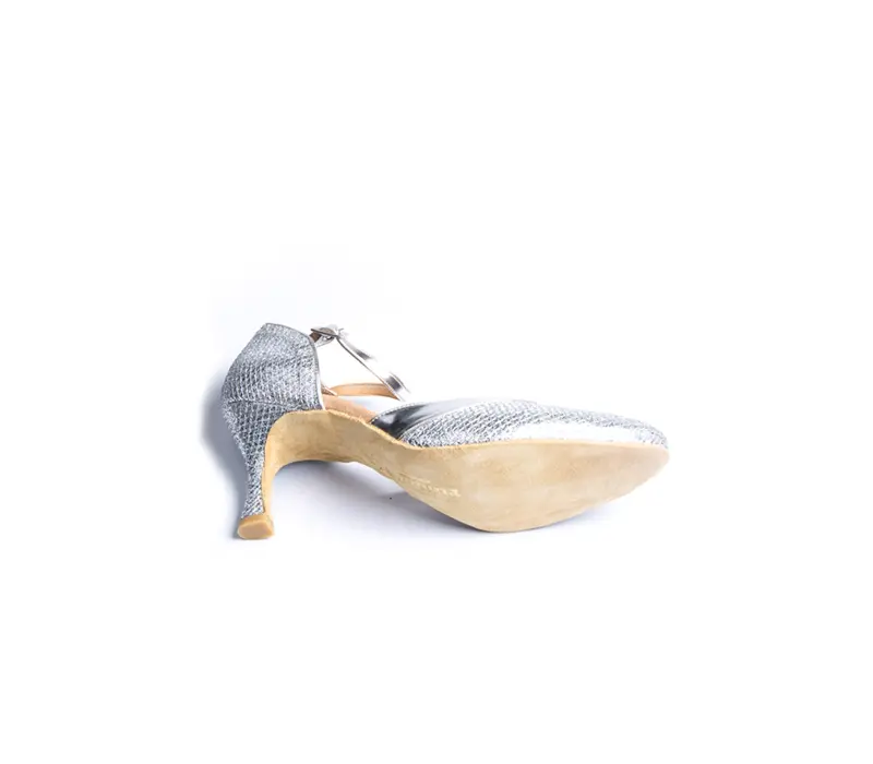 Rummos R407, boty na společenský tanec - Stříbrná leather Rummos