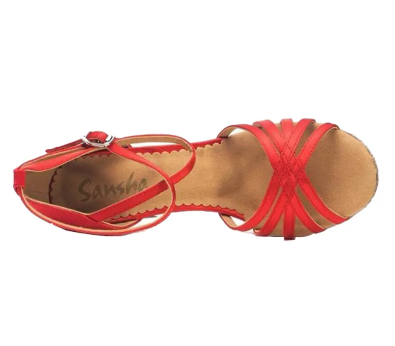 Sansha Alaia, boty na společenský tanec - Červená red Sansha
