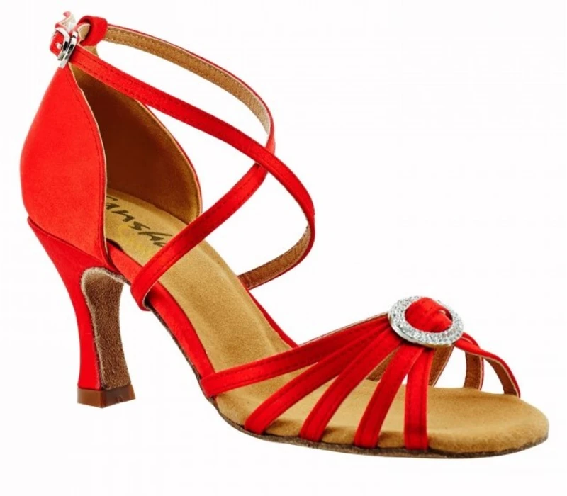 Sansha Barbara, boty na latinskoamerický tanec - Červená red Sansha