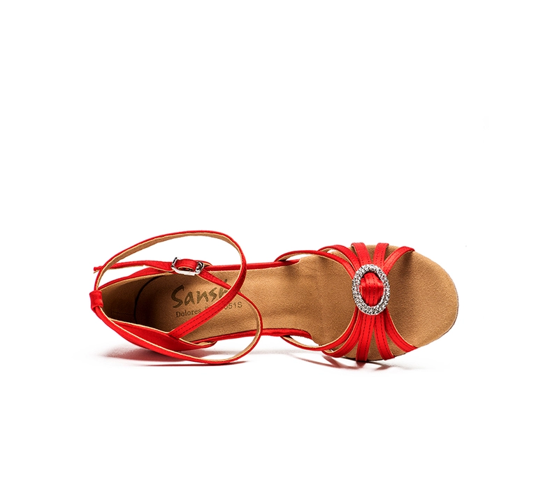 Sansha Dolores, boty na latinskoamerický tanec - Červená red Sansha