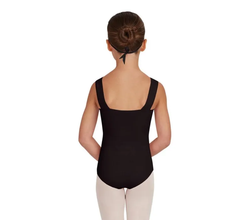 Capezio Leotard, dětský dres na široká ramínka  - Černá