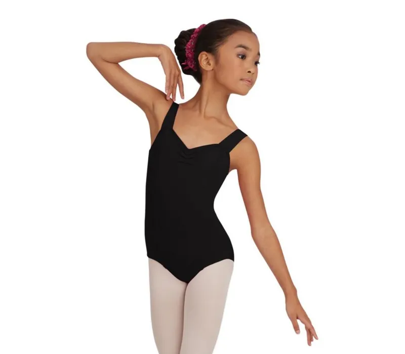 Capezio Leotard, dětský dres na široká ramínka  - Černá