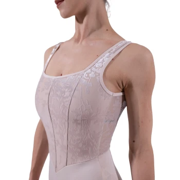 Capezio Cristóbal, dámský dres na široká ramínka - Křišťálově šedá Capezio